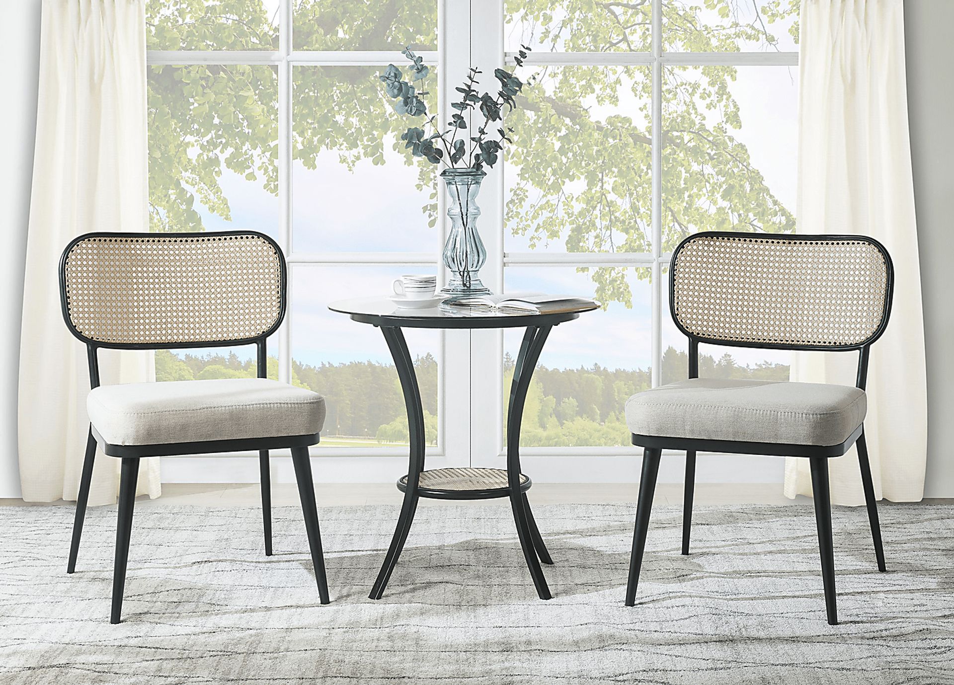 Ravensaide Black 3 Pc Dining Set - Image 2