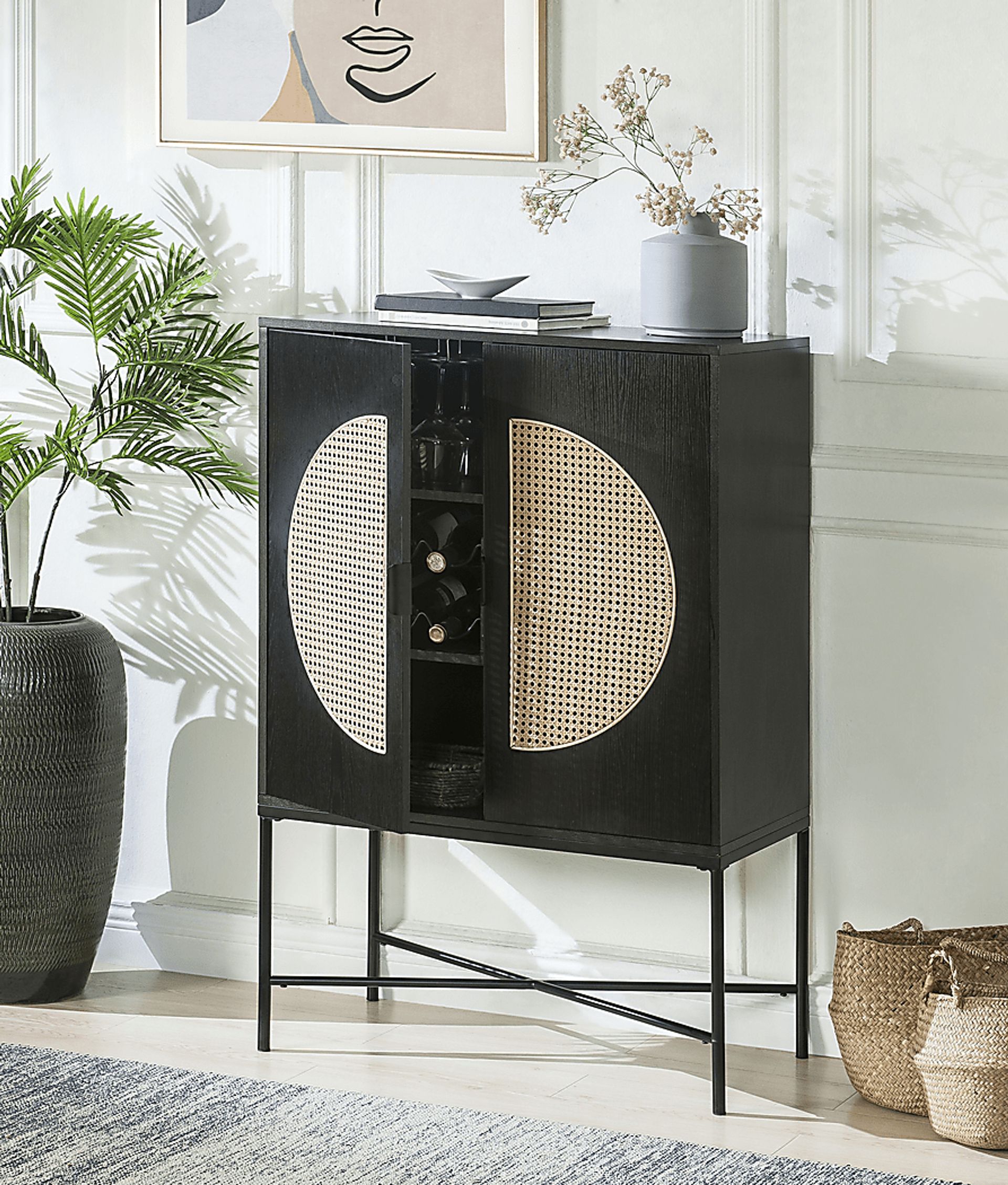Ravensaide Black Wine Cabinet - Image 2