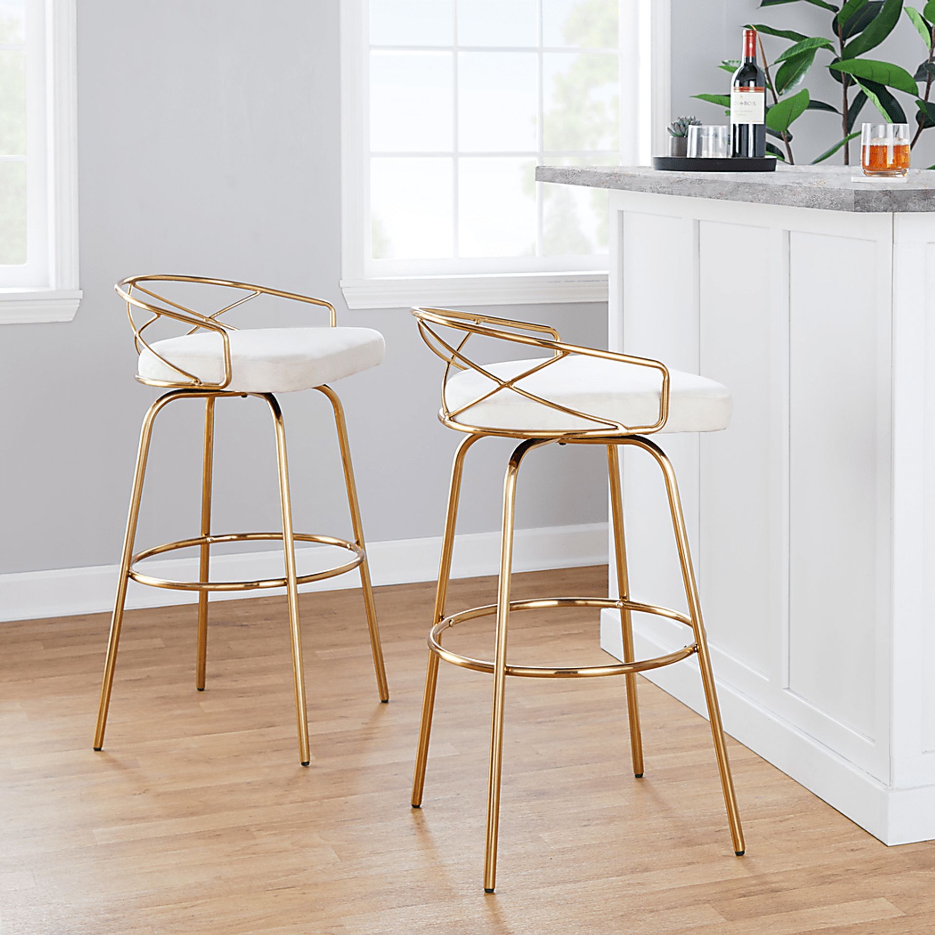 Ravensbrug I Cream Barstool, Set of 2 - Image 2