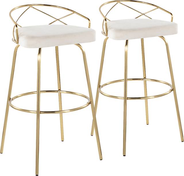 Ravensbrug I Cream Barstool, Set of 2 - Thumbnail - Image 1