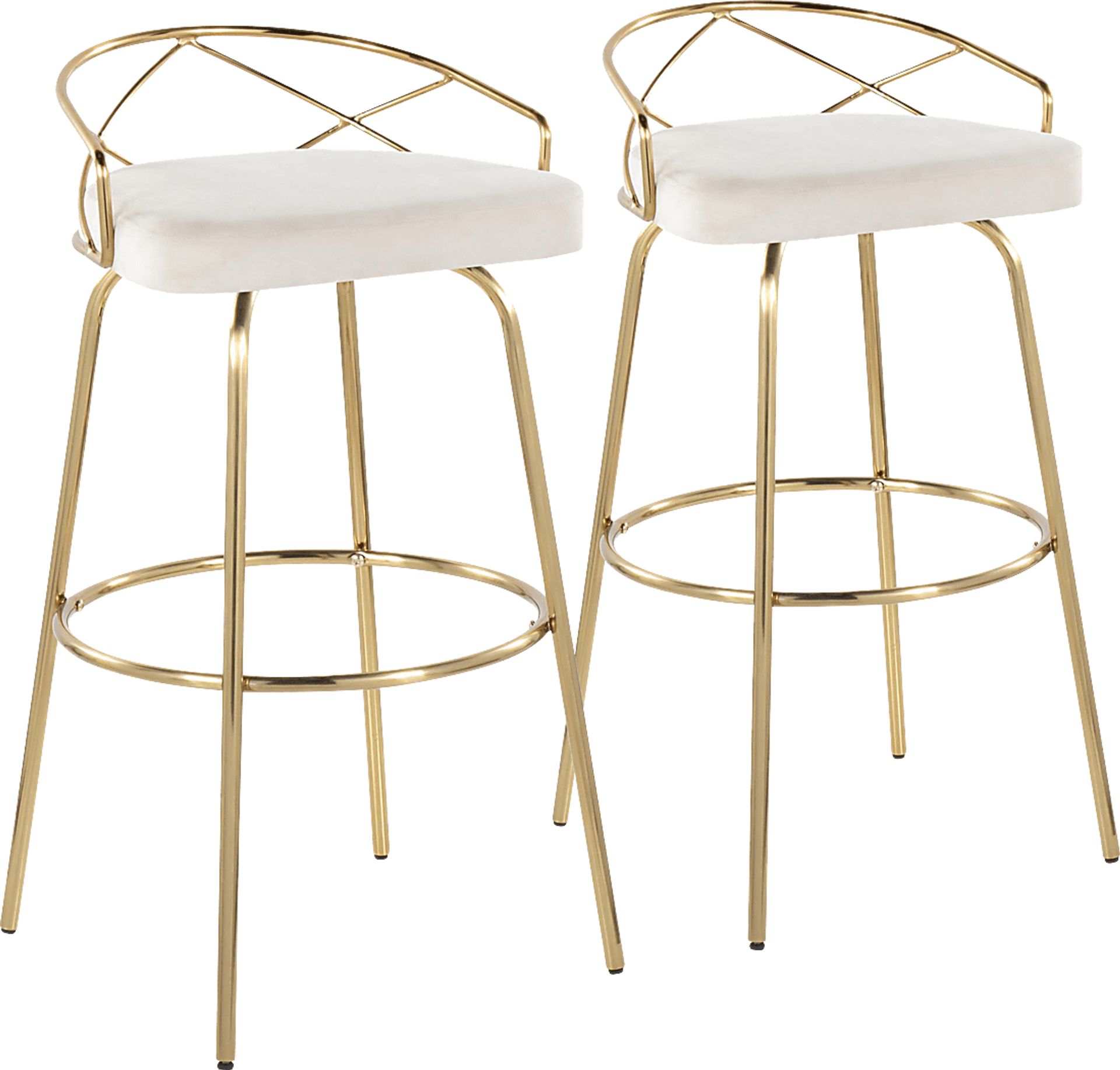 Ravensbrug I Cream Barstool, Set of 2 - Image 1