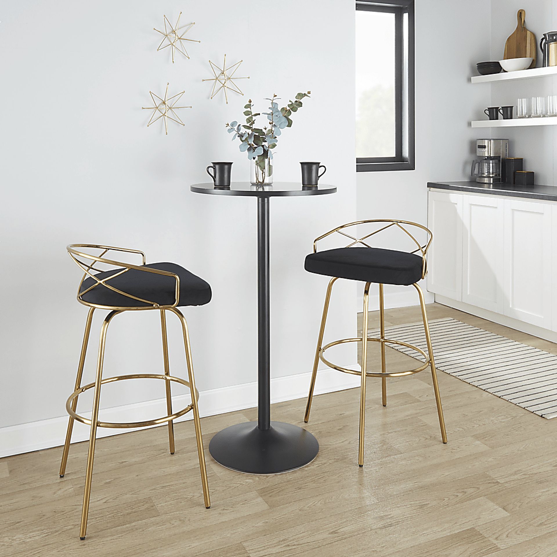 Ravensburg I Black Swivel Barstool, Set of 2 - Image 5