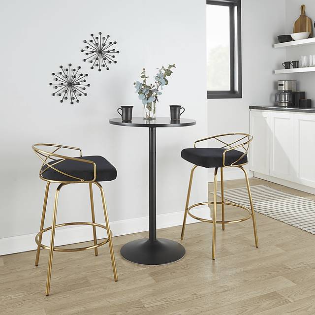 Ravensburg I Black Swivel Counter Height Stool, Set of 2 - Thumbnail - Image 2