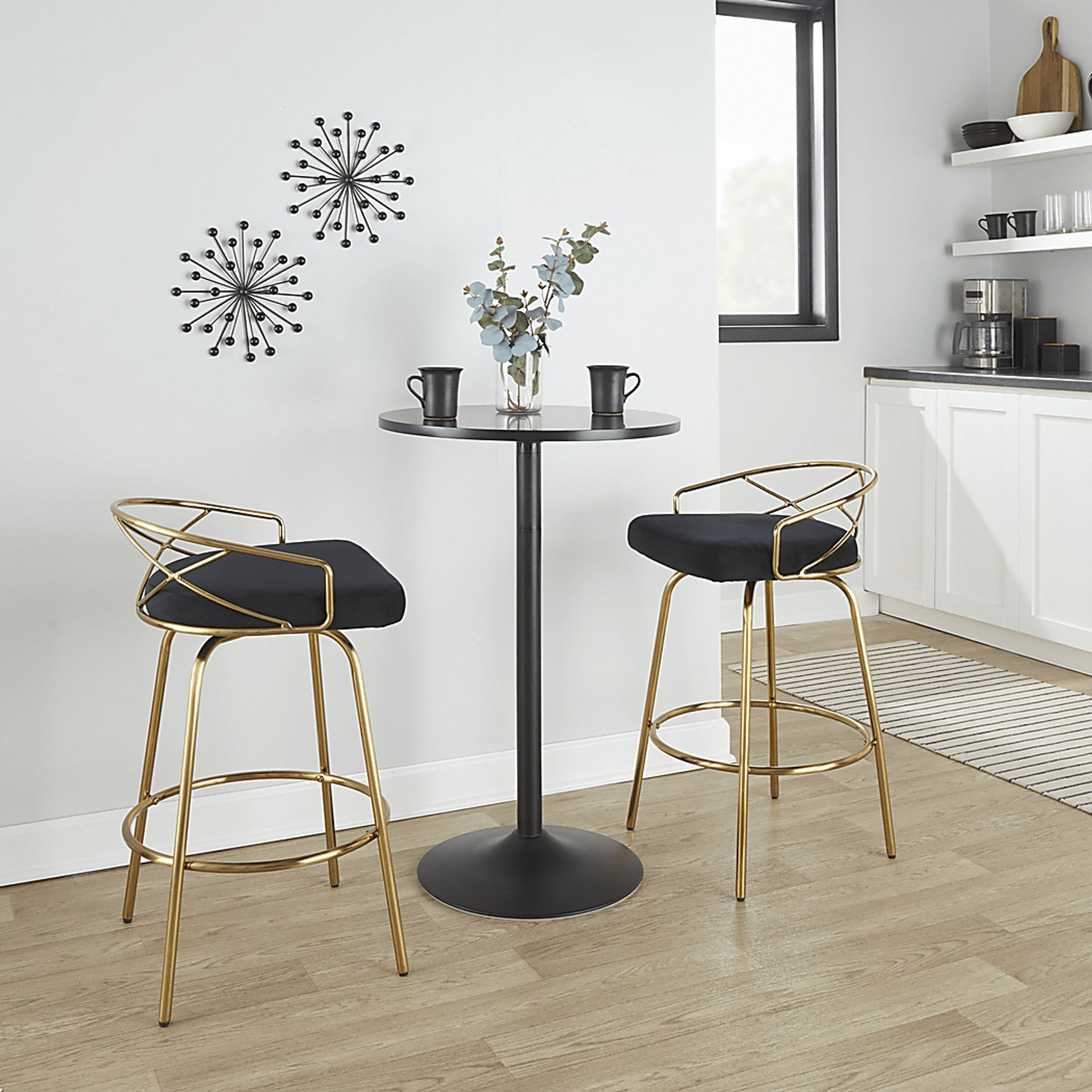 Ravensburg I Black Swivel Counter Height Stool, Set of 2 - Image 2