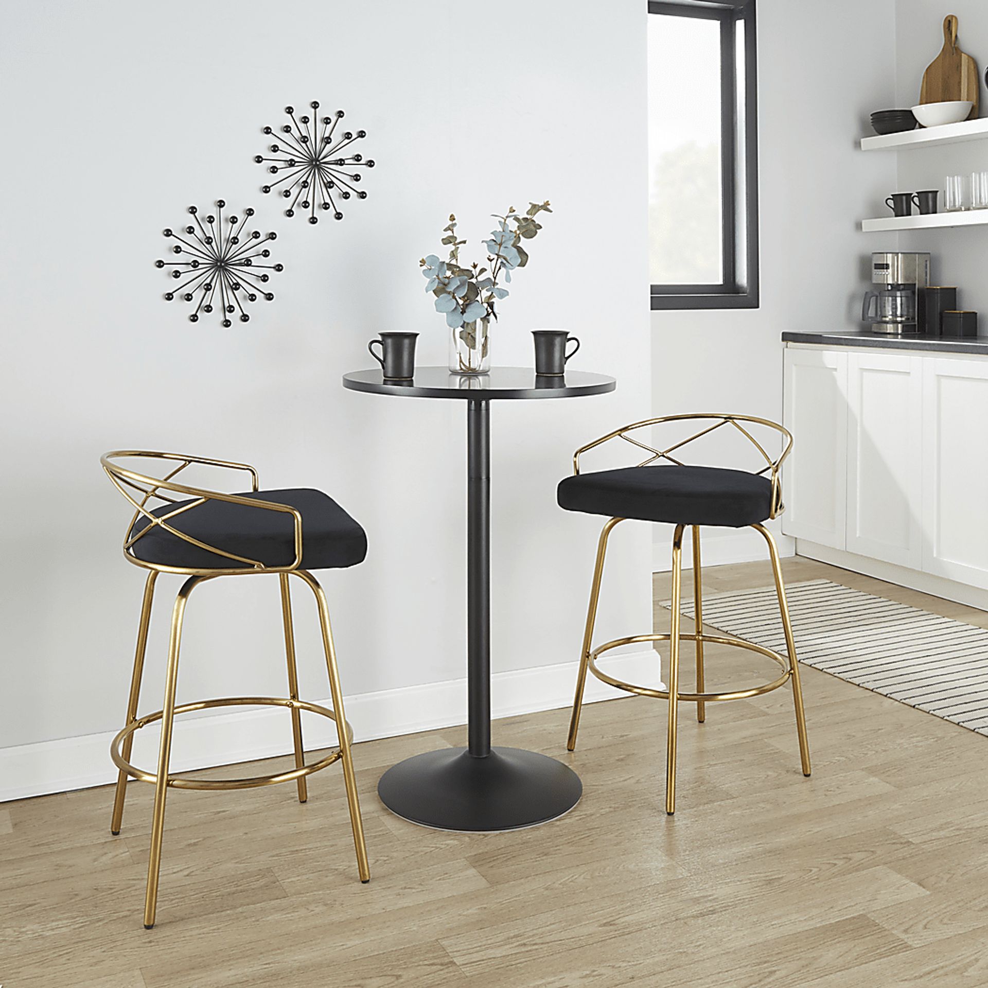 Ravensburg I Black Swivel Counter Height Stool, Set of 2 - Image 3