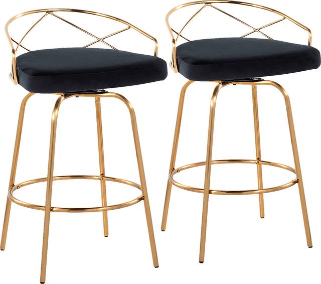 Ravensburg I Black Swivel Counter Height Stool, Set of 2 - Thumbnail - Image 1