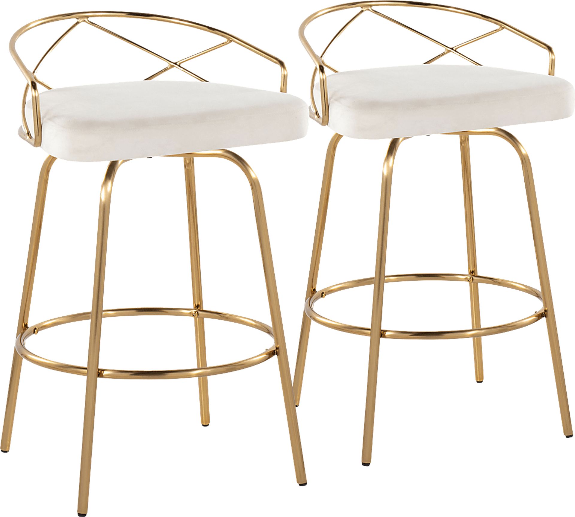 Ravensburg I Cream Counter Height Stool, Set of 2 - Image 1