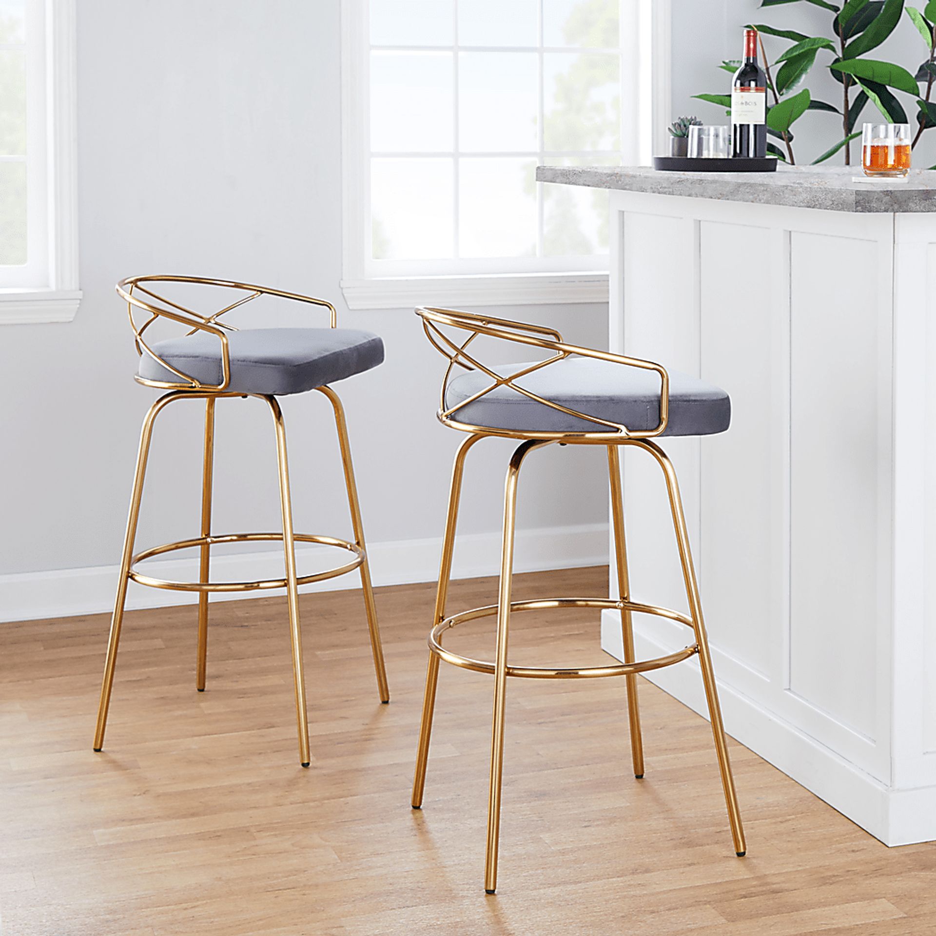 Ravensburg I Gray Barstool, Set of 2 - Image 4