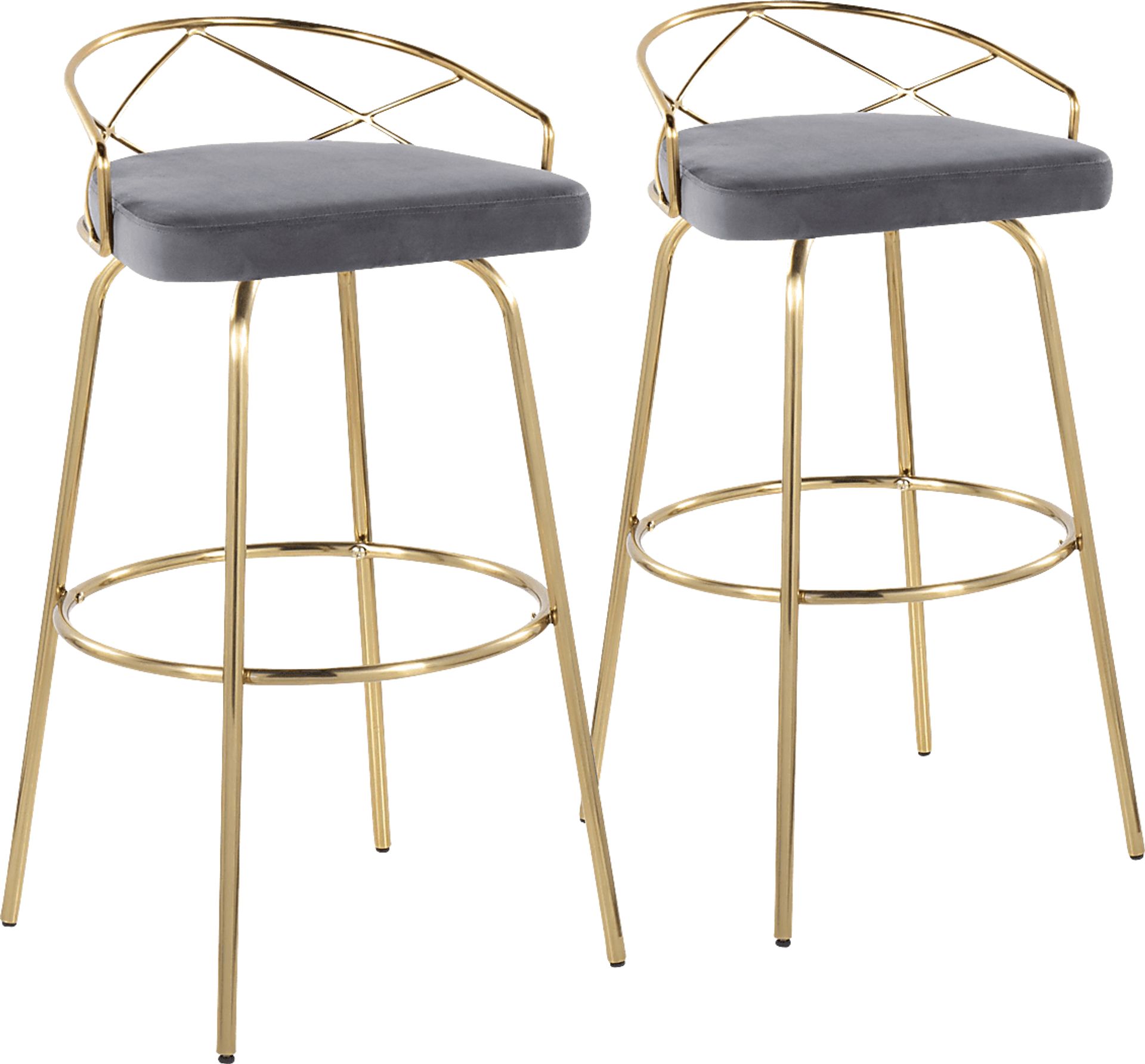 Ravensburg I Gray Barstool, Set of 2 - Image 1