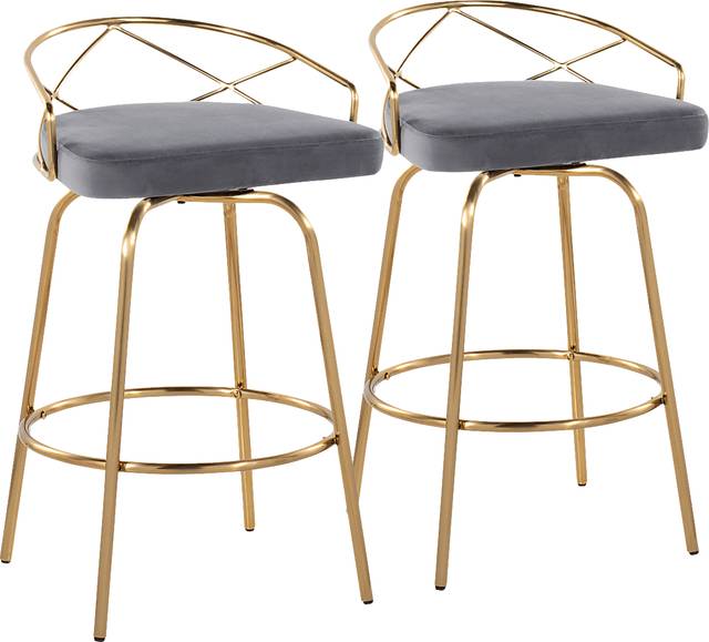Ravensburg I Gray Counter Height Stool, Set of 2 - Thumbnail - Image 1