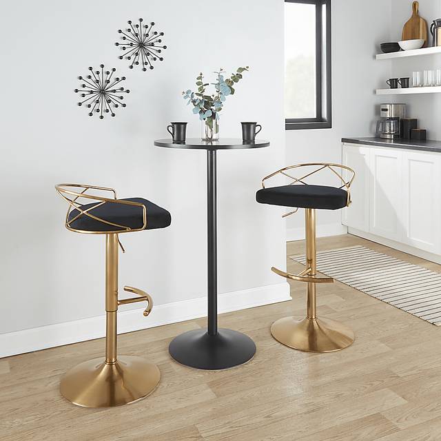 Ravensburg II Black Adjustable Barstool, Set of 2 - Thumbnail - Image 4