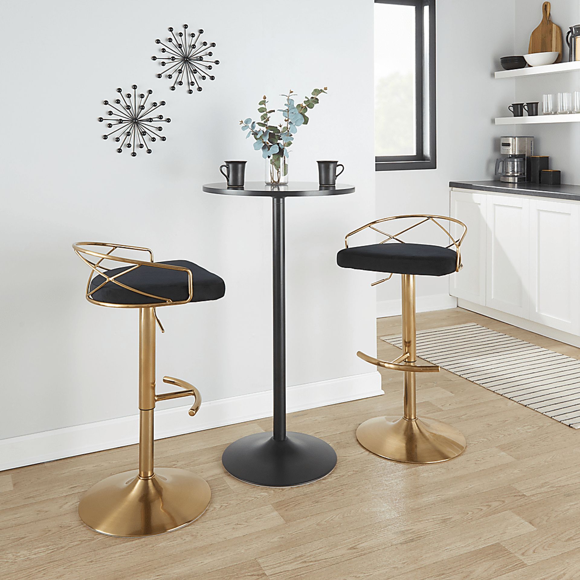 Ravensburg II Black Adjustable Barstool, Set of 2 - Image 4