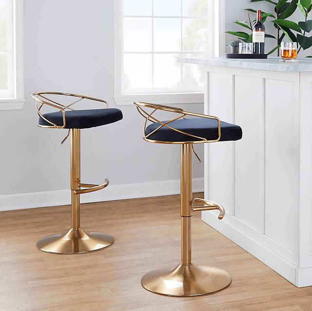 Ravensburg II Black Adjustable Barstool, Set of 2 - Thumbnail - Image 5