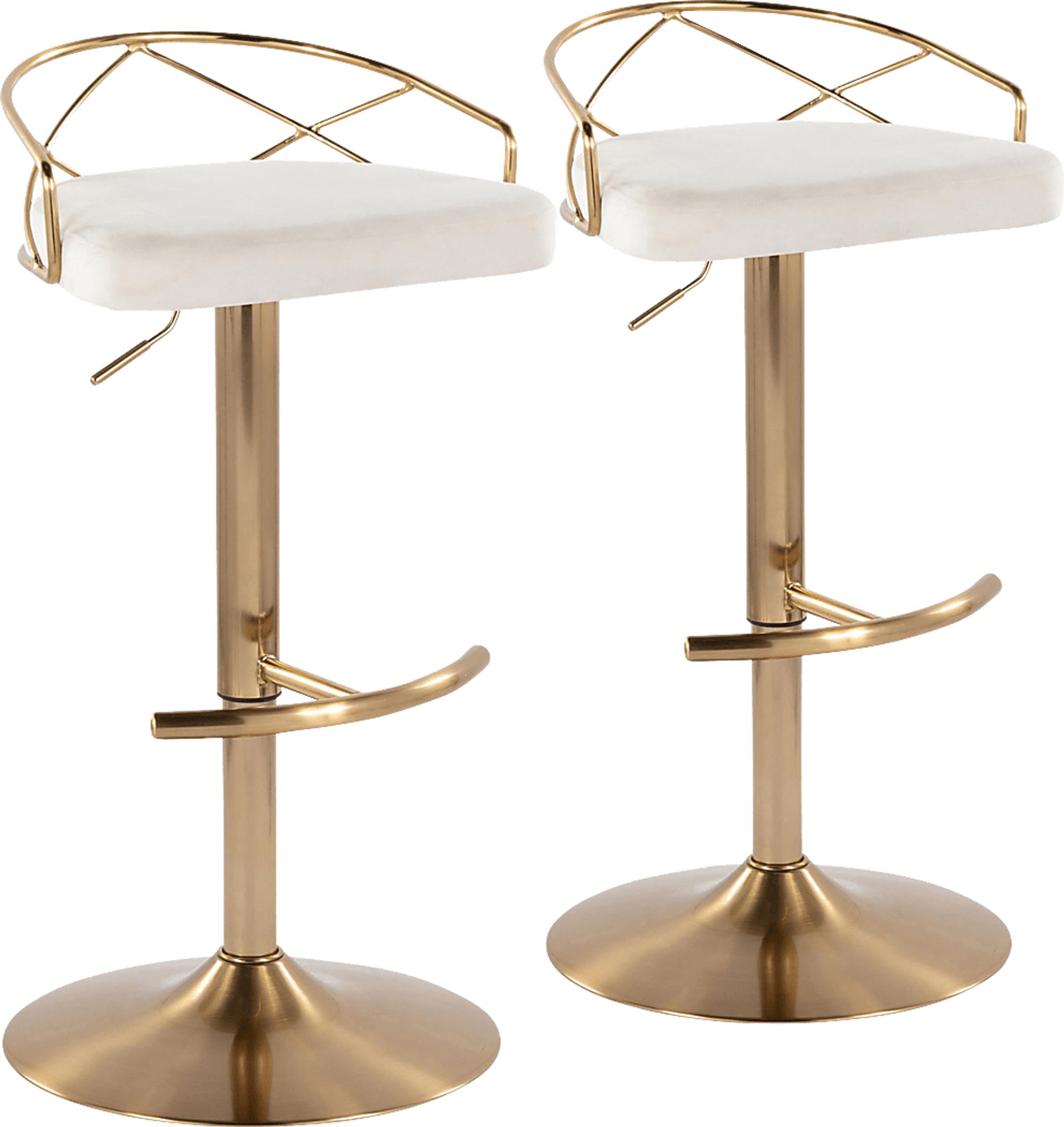 Ravensburg II Cream Adjustable Barstool, Set of 2 - Image 1
