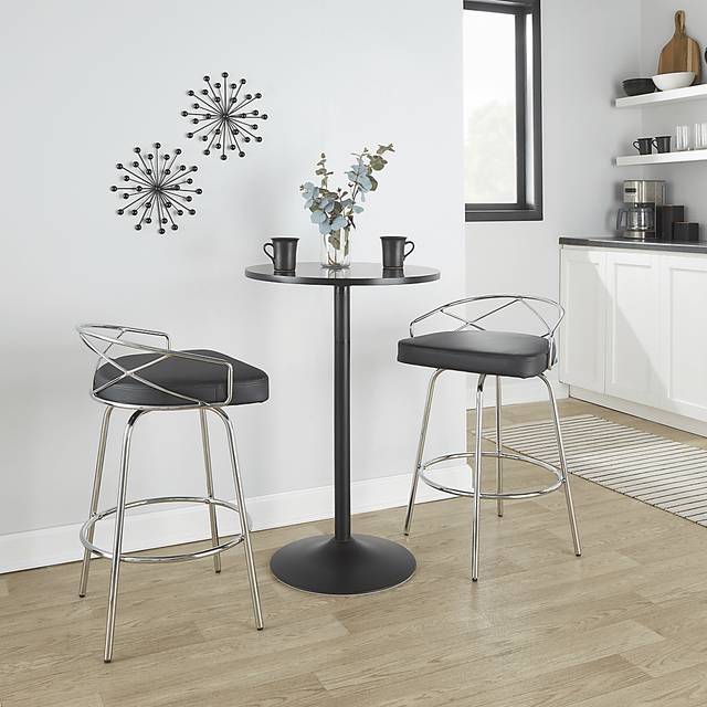 Ravensburg III Black Swivel Counter Height Stool, Set of 2 - Thumbnail - Image 5