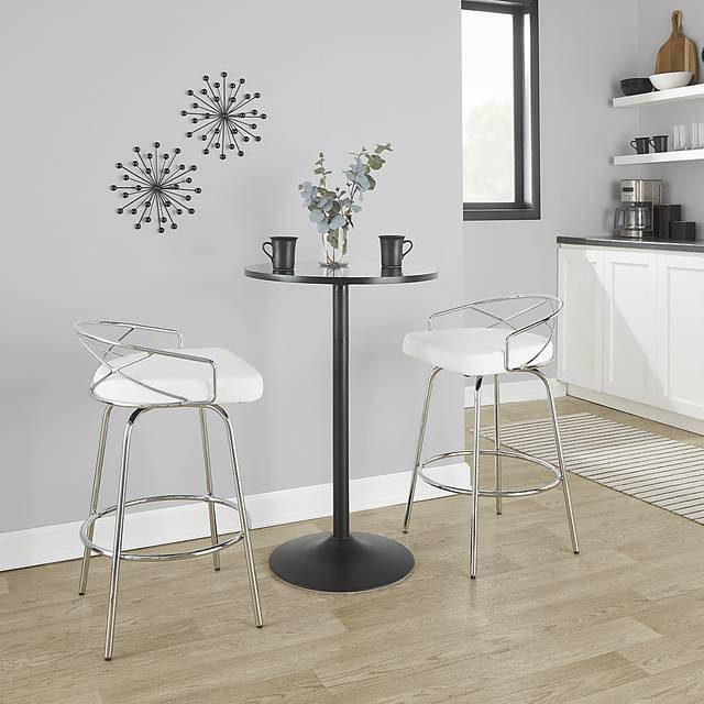 Ravensburg III White Swivel Counter Height Stool, Set of 2 - Thumbnail - Image 2