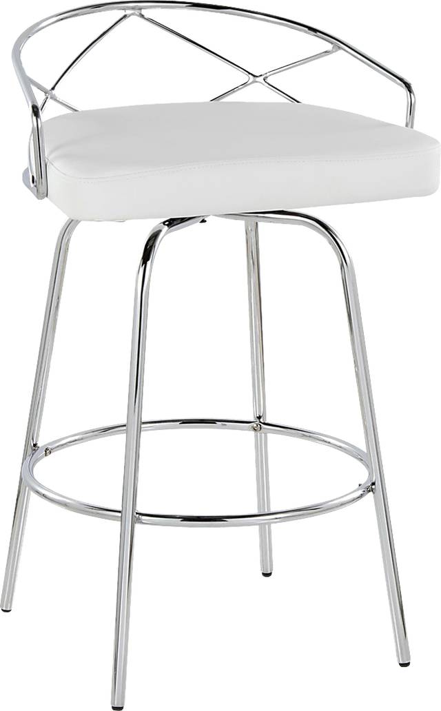 Ravensburg III White Swivel Counter Height Stool, Set of 2 - Thumbnail - Image 8