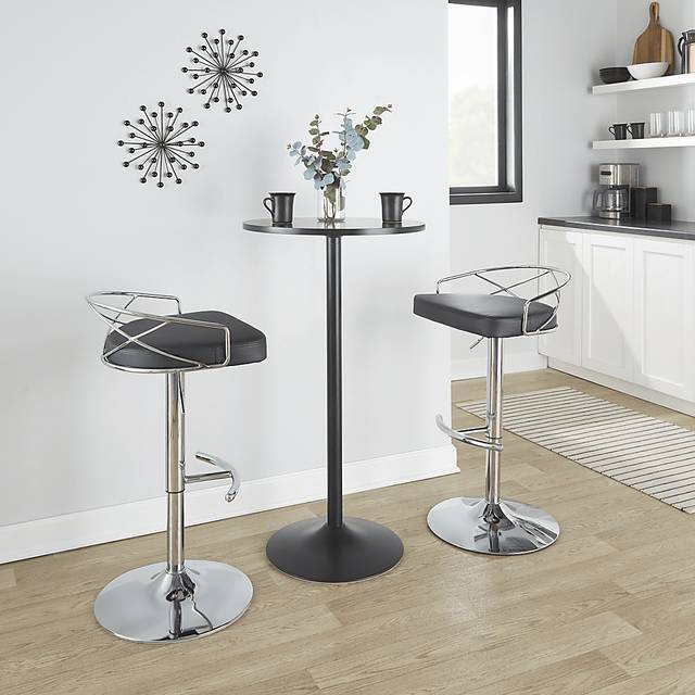 Ravensburg IV Black Adjustable Barstool, Set of 2 - Thumbnail - Image 5