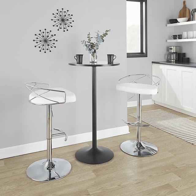 Ravensburg IV White Adjustable Barstool, Set of 2 - Thumbnail - Image 4