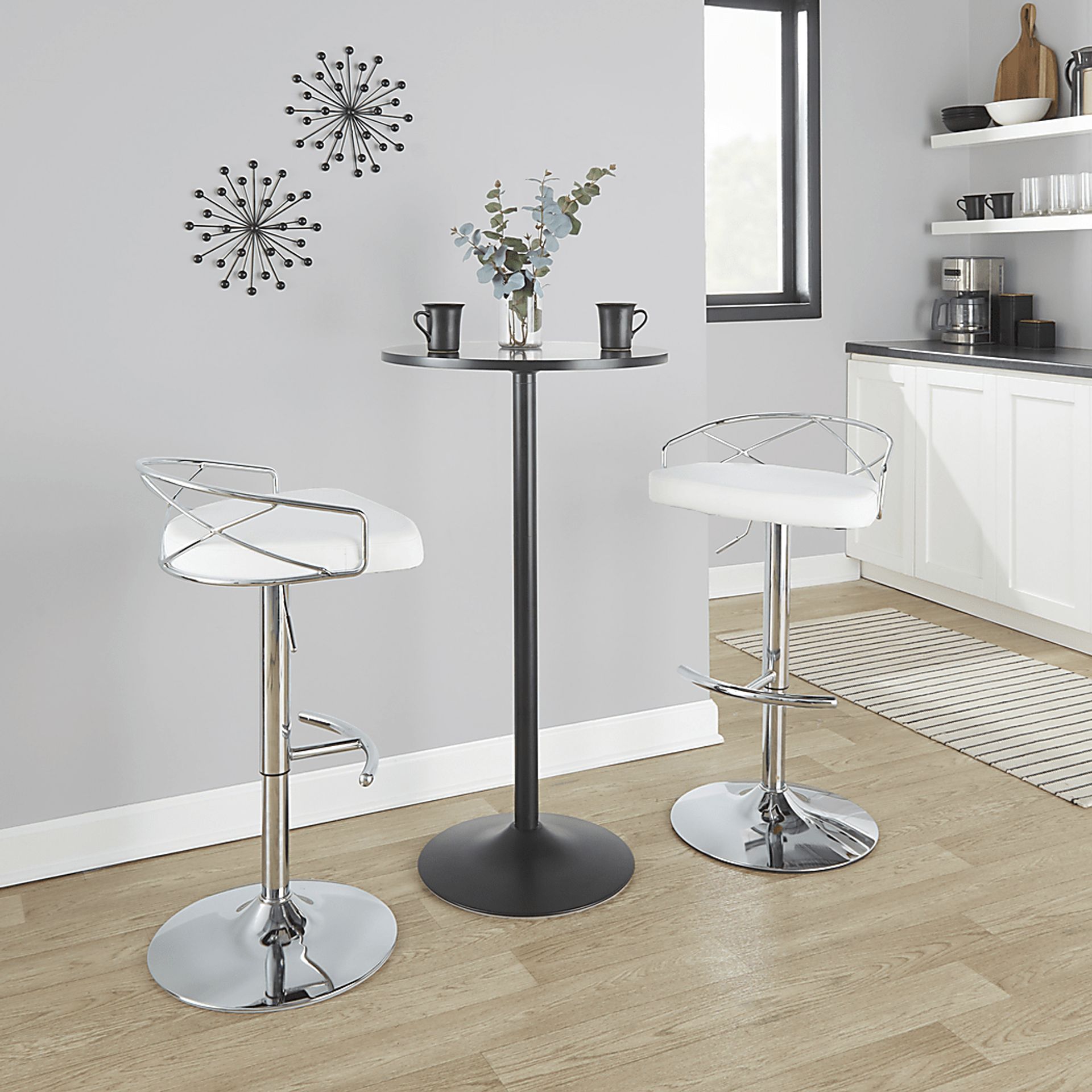 Ravensburg IV White Adjustable Barstool, Set of 2 - Image 4