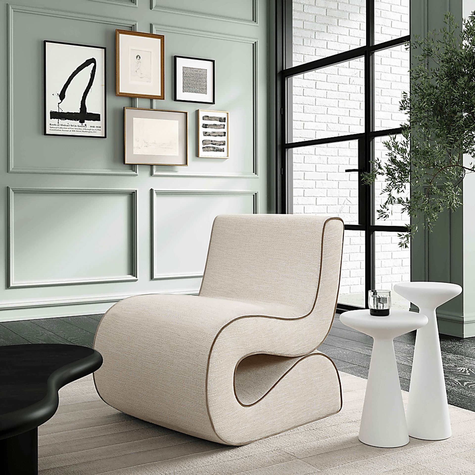 Rawding Cream Accent Chair - Image 2