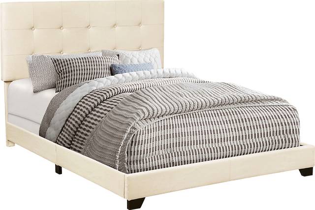 Rayfield Beige Queen Bed - Thumbnail - Image 1