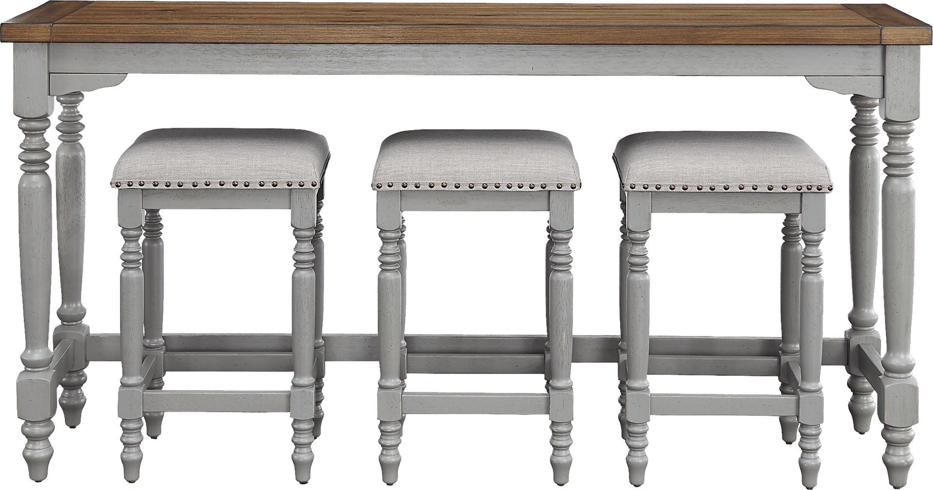 Raylene Gray Counter Height Table with 3 Stools - Image 2
