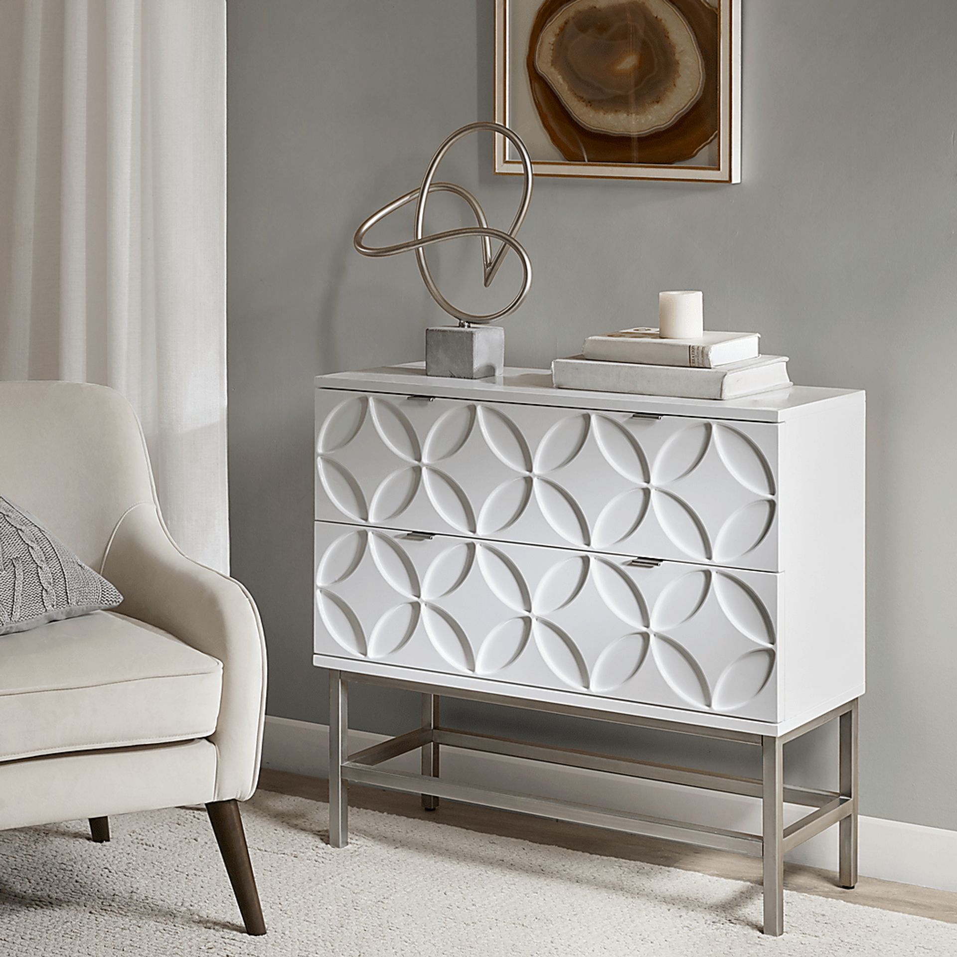 Raymick White Accent Cabinet - Image 8
