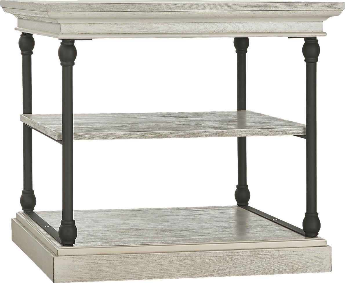 Raymir White Accent Table