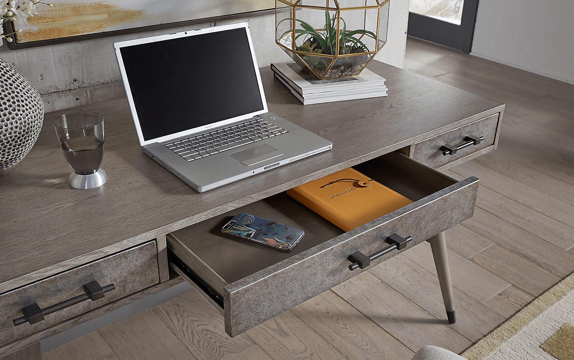 Raymond Turn Gray Desk - Image 5