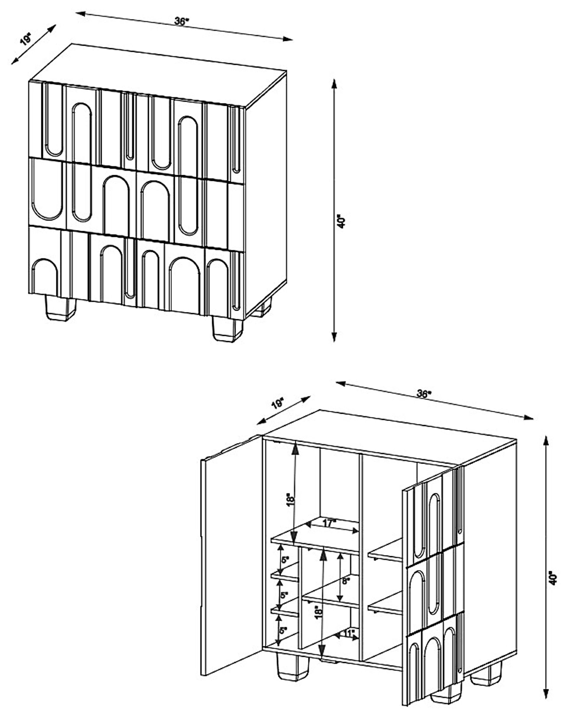 Razin Brown Bar Cabinet - Image 4