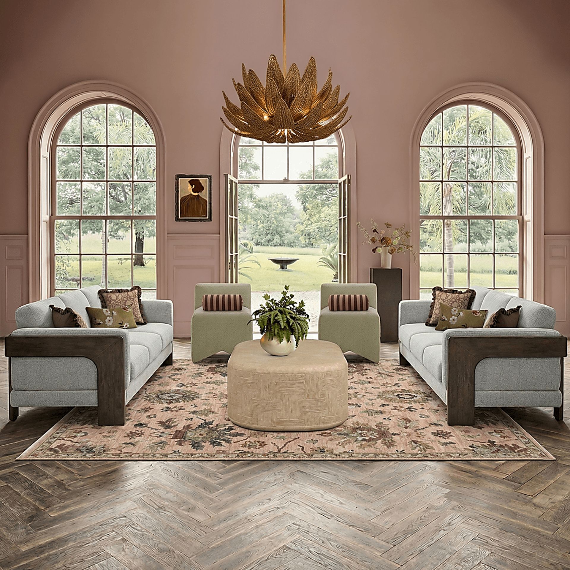 Raziya Beige Sofa - Image 2