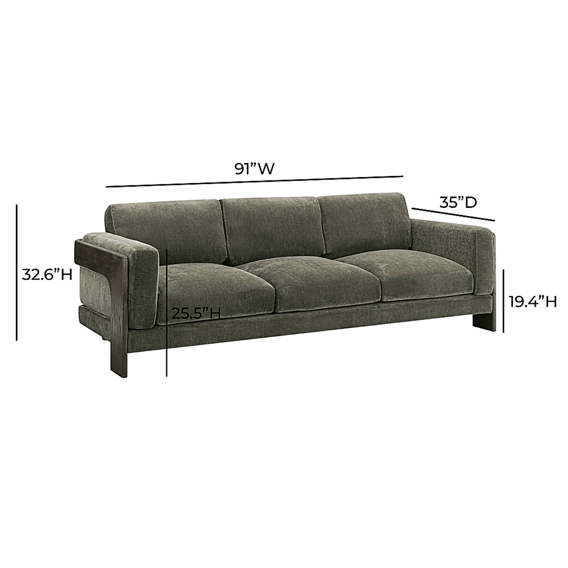 Raziya Green Sofa - Image 6
