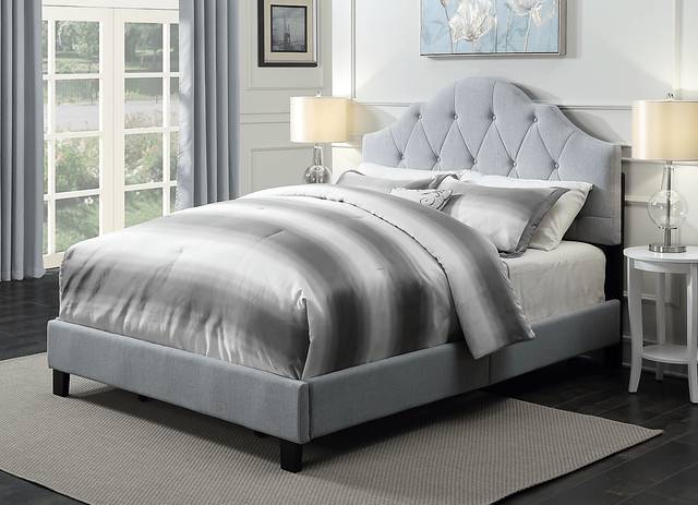 Reaburn Gray King Upholstered Bed - Thumbnail - Image 5