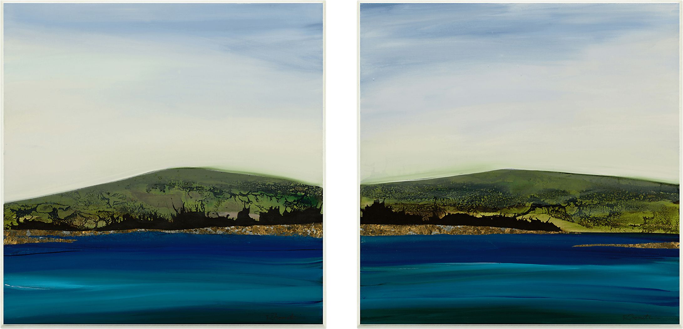 Reaching Land Set of 2 Artwork