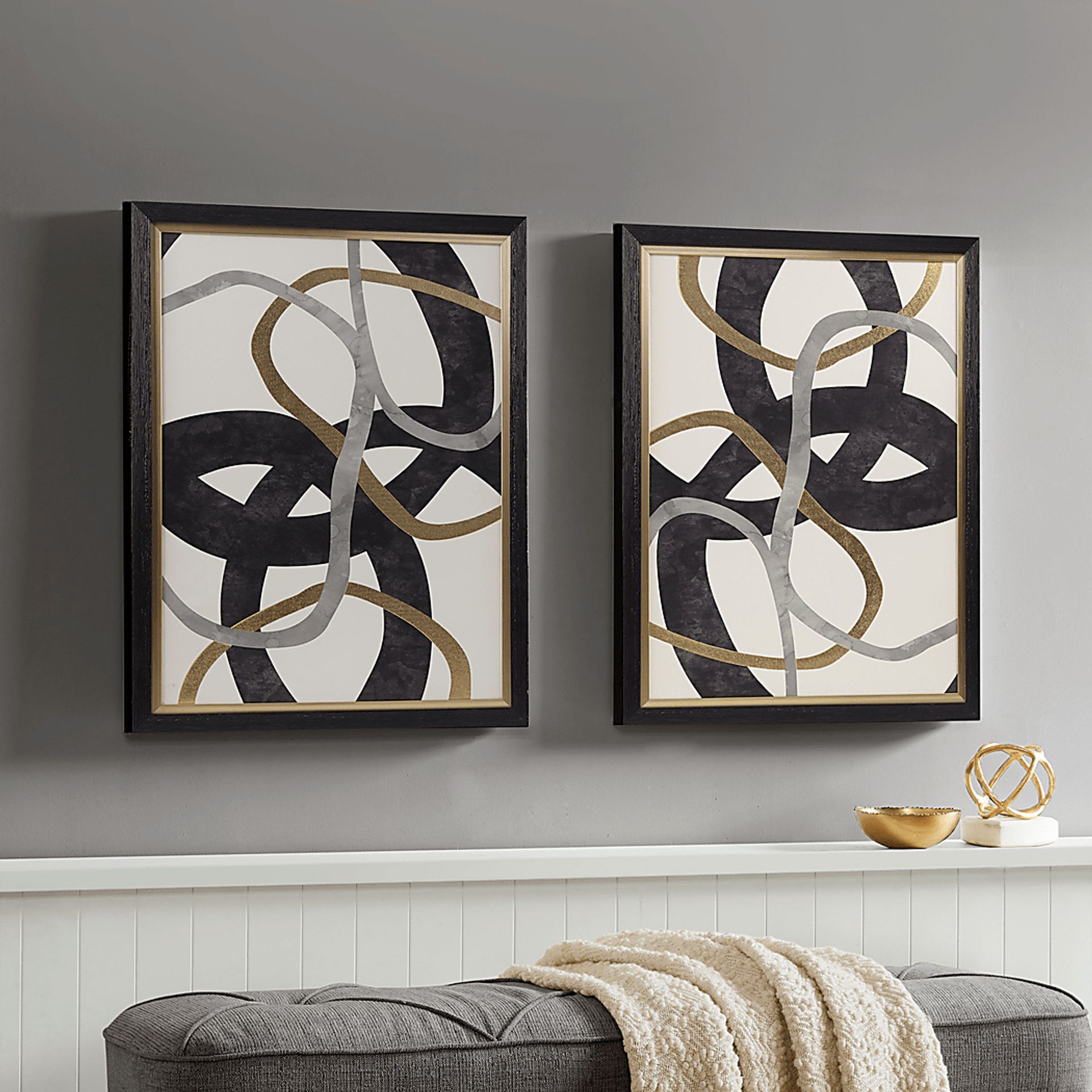 Reardon Black Artwork, Set of 2 - Image 6