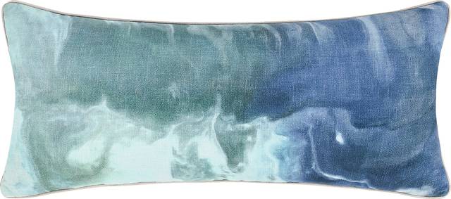 Recari Blue/Green Lumbar Pillow - Thumbnail - Image 1