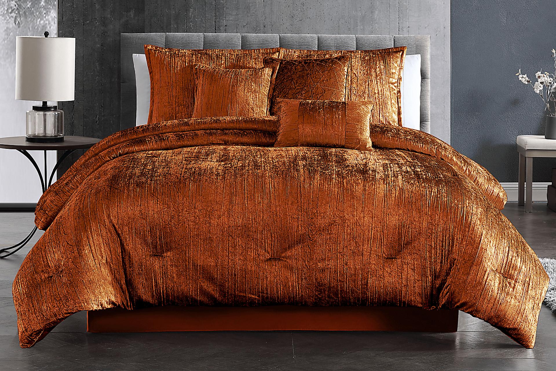 Recine Bronze 7 Pc King Comforter Set