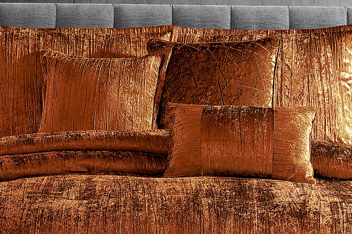 Recine Bronze 7 Pc Queen Comforter Set