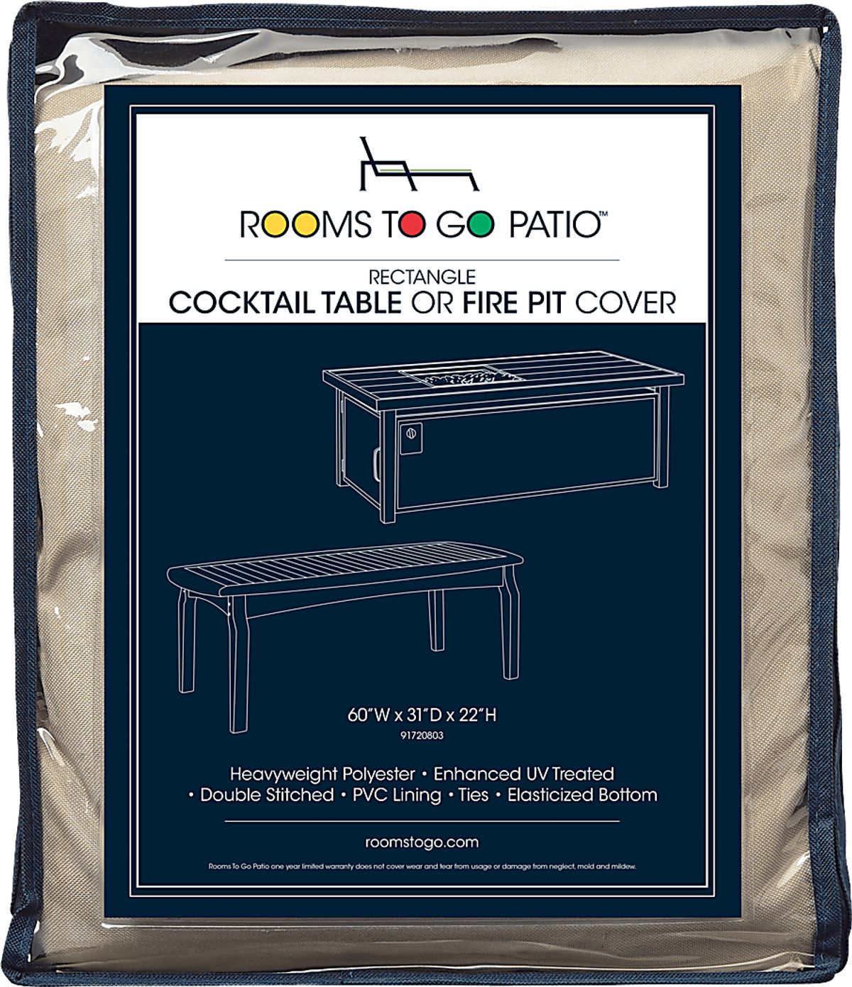 Cover Beige Outdoor Fire Pit And Coffee Table Rooms to Go