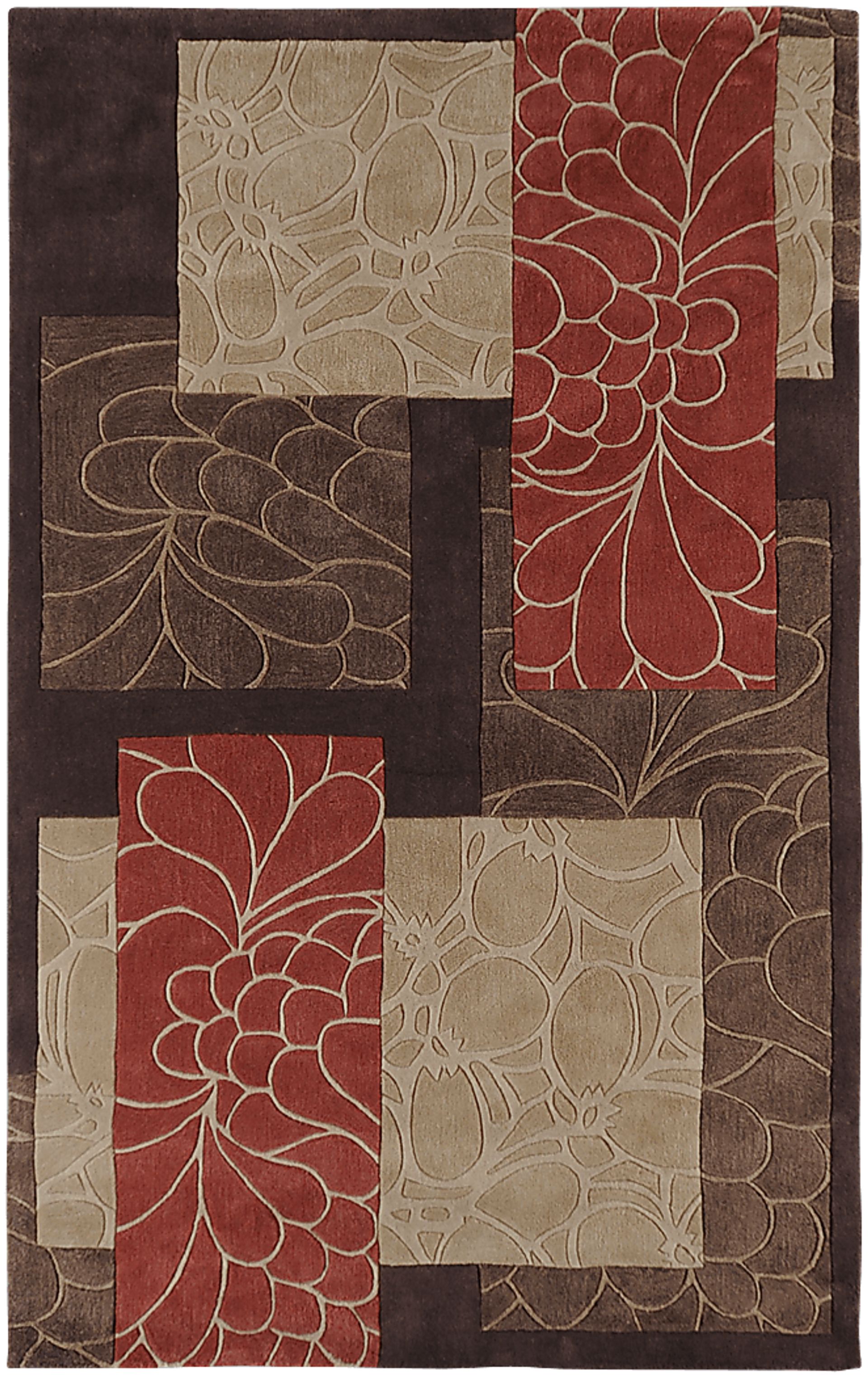 Rectangle Flowers 5 x 8 Rug - Image 1