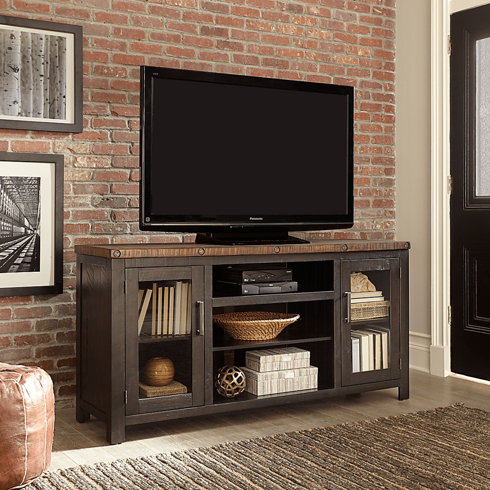 Recton Brown 65 in. Console - Image 5