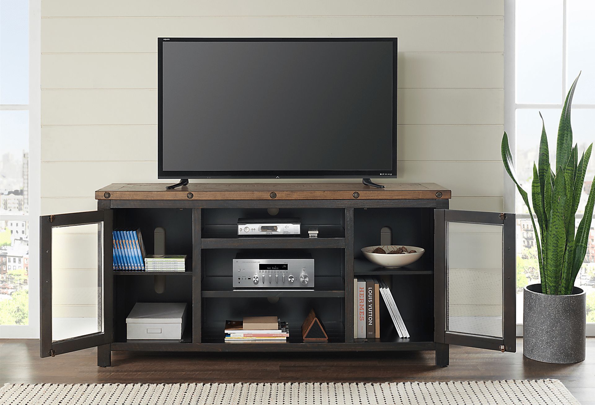 Recton Brown 65 in. Console - Image 7