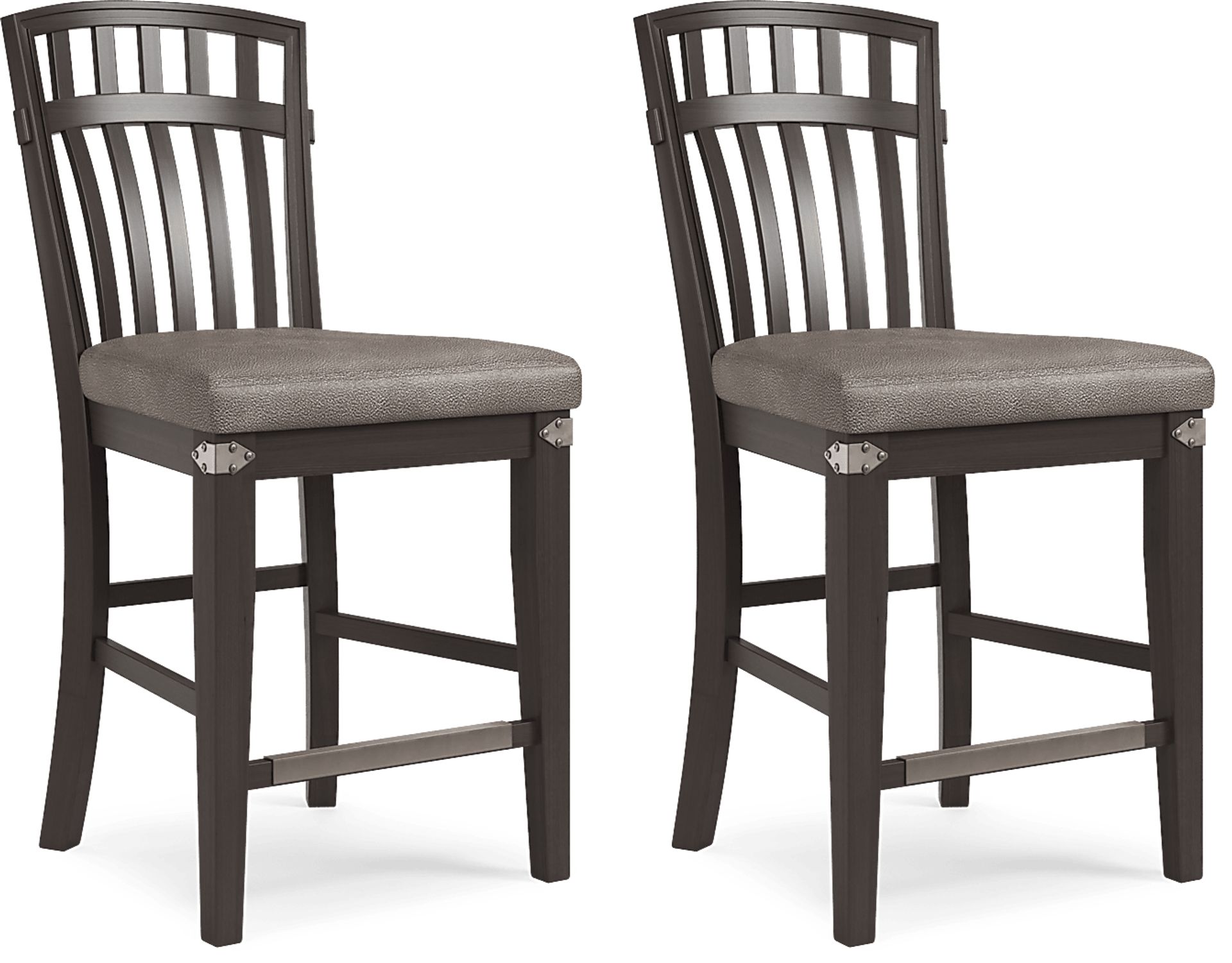 Red Hook Black Counter Height Stool, Set of 2 - Image 1