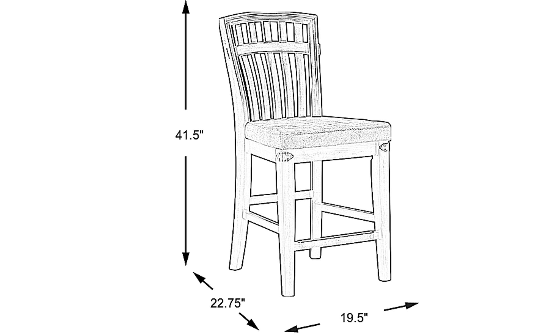Dimension Image. Please refer to the Dimension Tab on this page for dimension details.