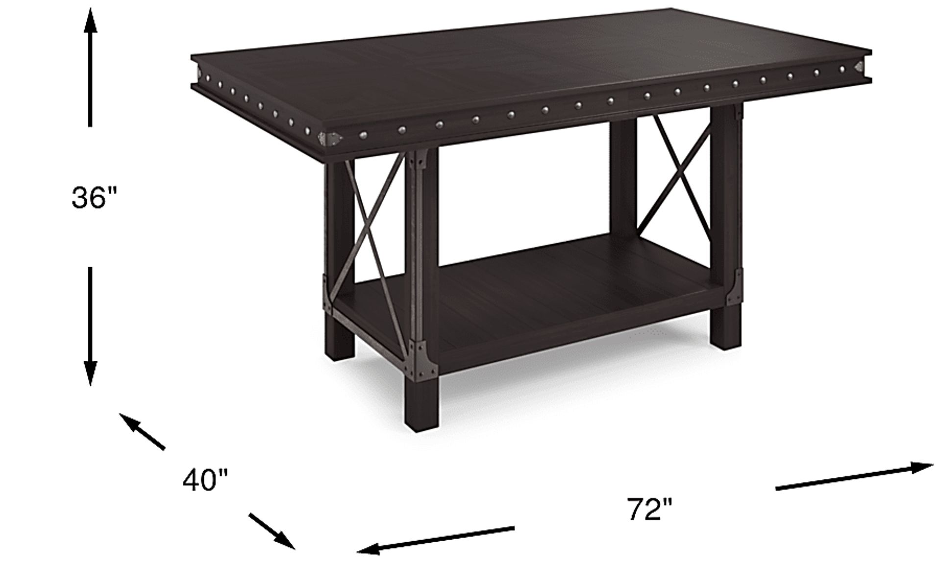 Dimension Image. Please refer to the Dimension Tab on this page for dimension details.