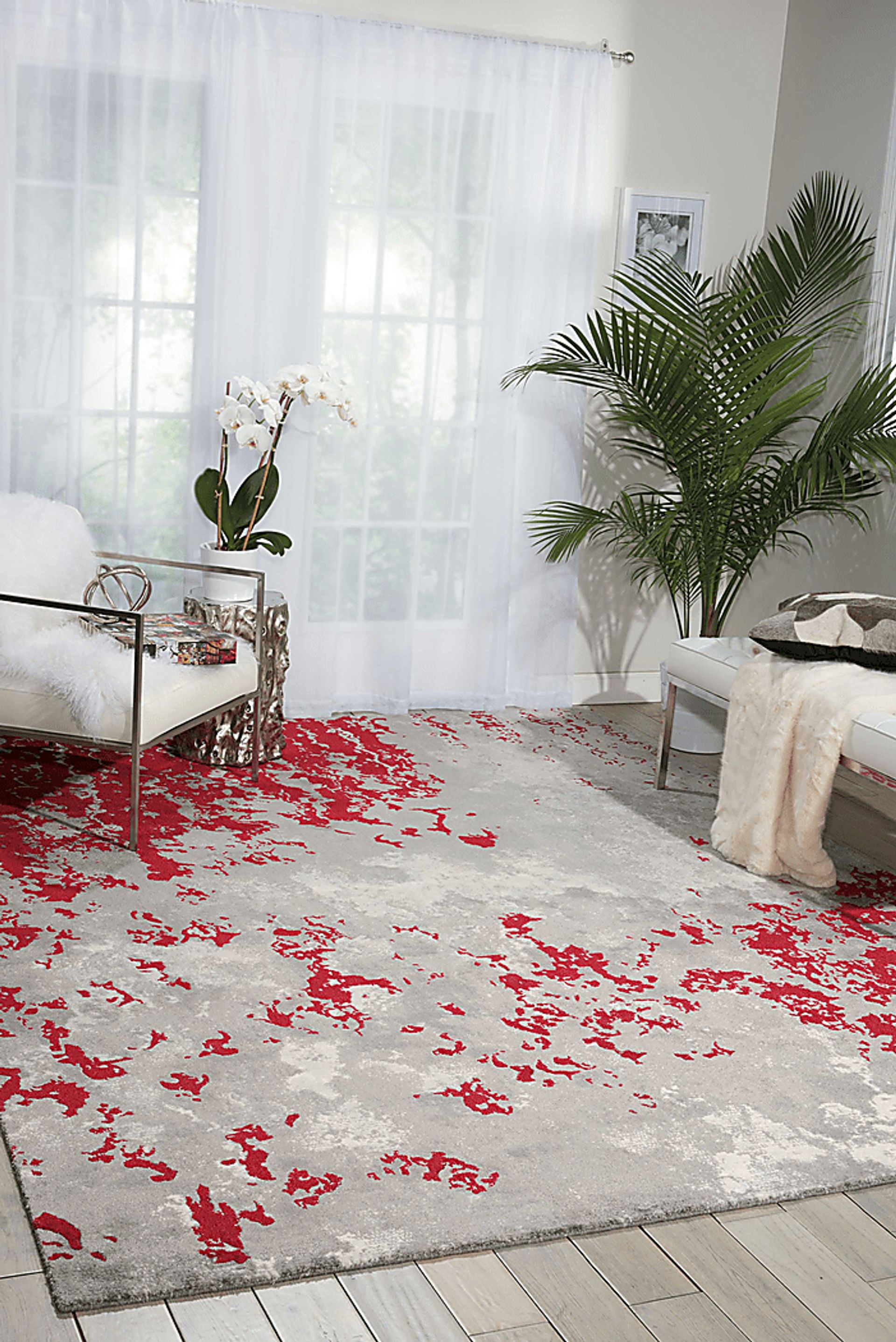 Red Sky Red 9'9 x 13'9 Rug - Image 4