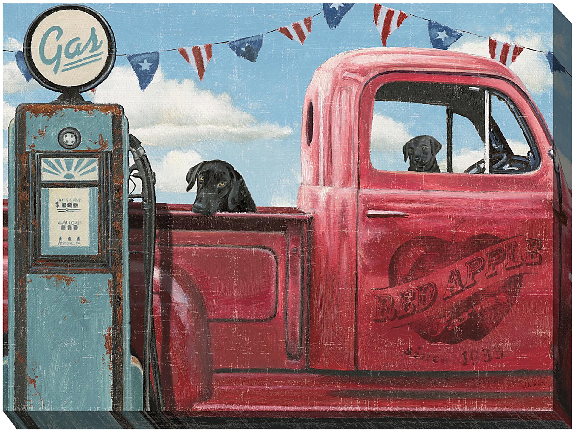 Red Truck Ride Outdoor/Indoor Wall Art