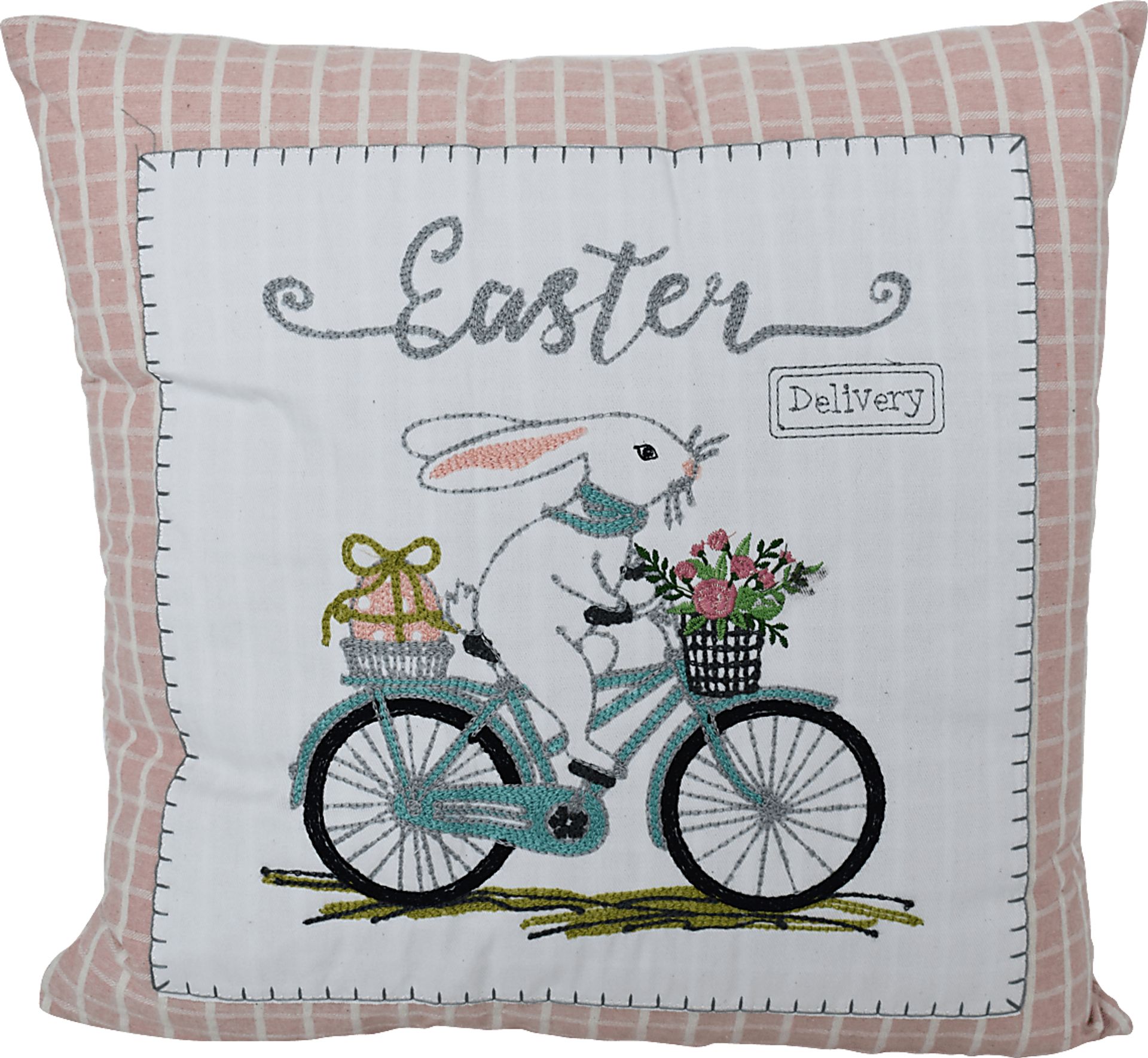 Redbourne Pink Throw Pillow - Image 1