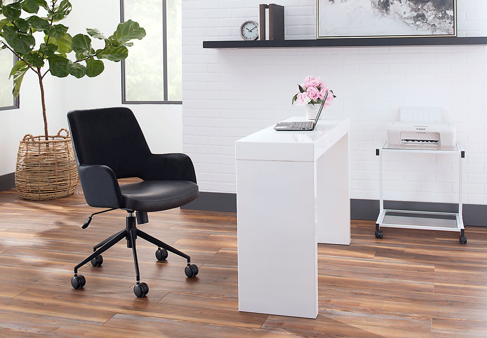 Reder Black Tilt Office Chair - Image 2